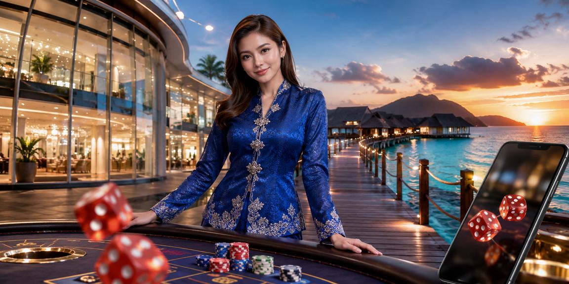 Pengguna Sabah bermain loteri dan permainan dadu menggunakan pakaian tradisional baju kurung